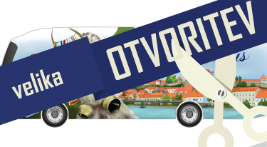 vabilo bibliobus s trakom in logotom za cover photo splet