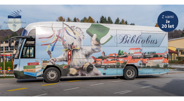 Naslovna slika festivala, bibliobus 20 let
