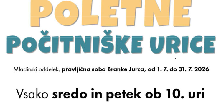 Poletne počitniške urice – naslovna grafika.